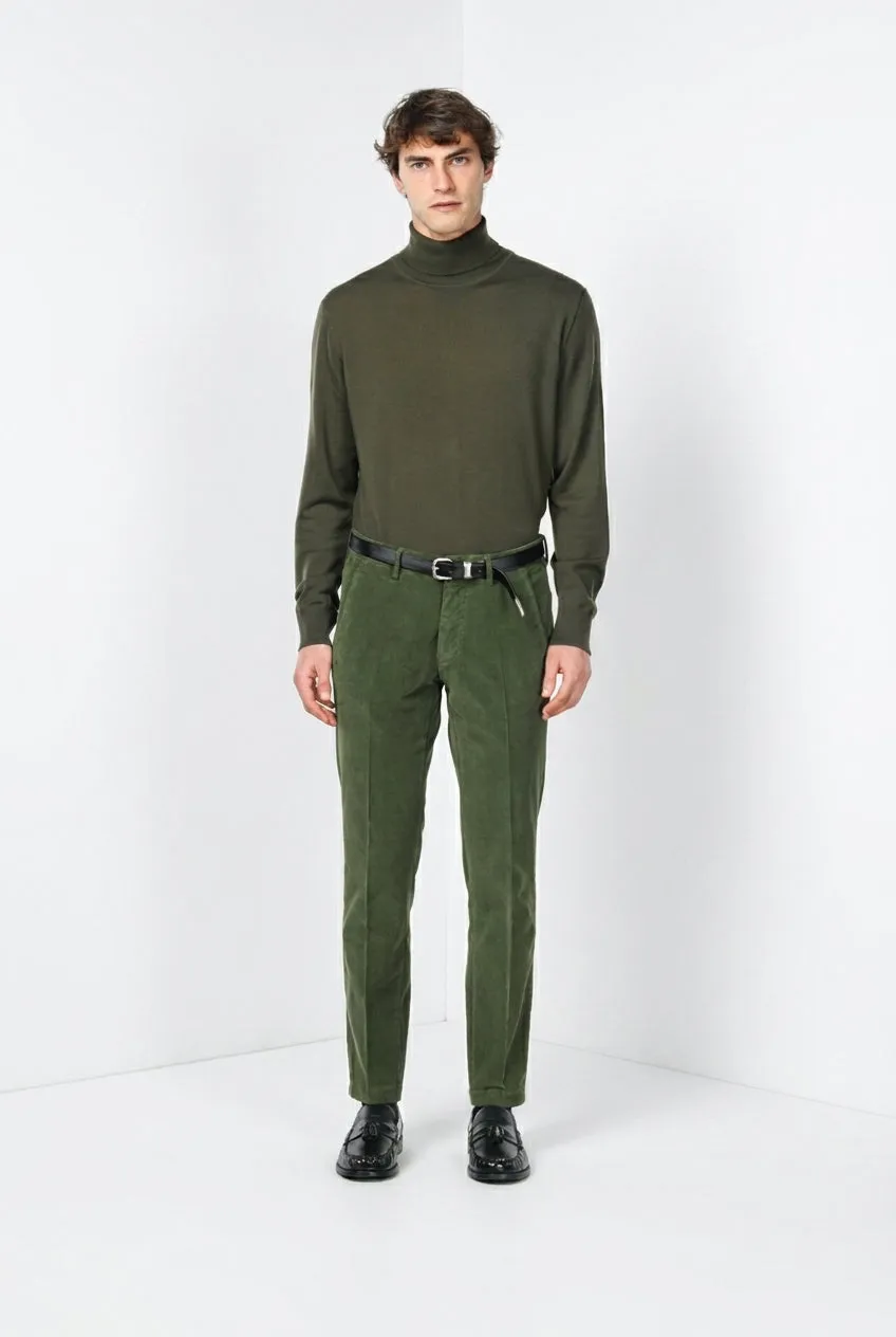 Mason's Torino pantalone chino uomo verde bosco slim