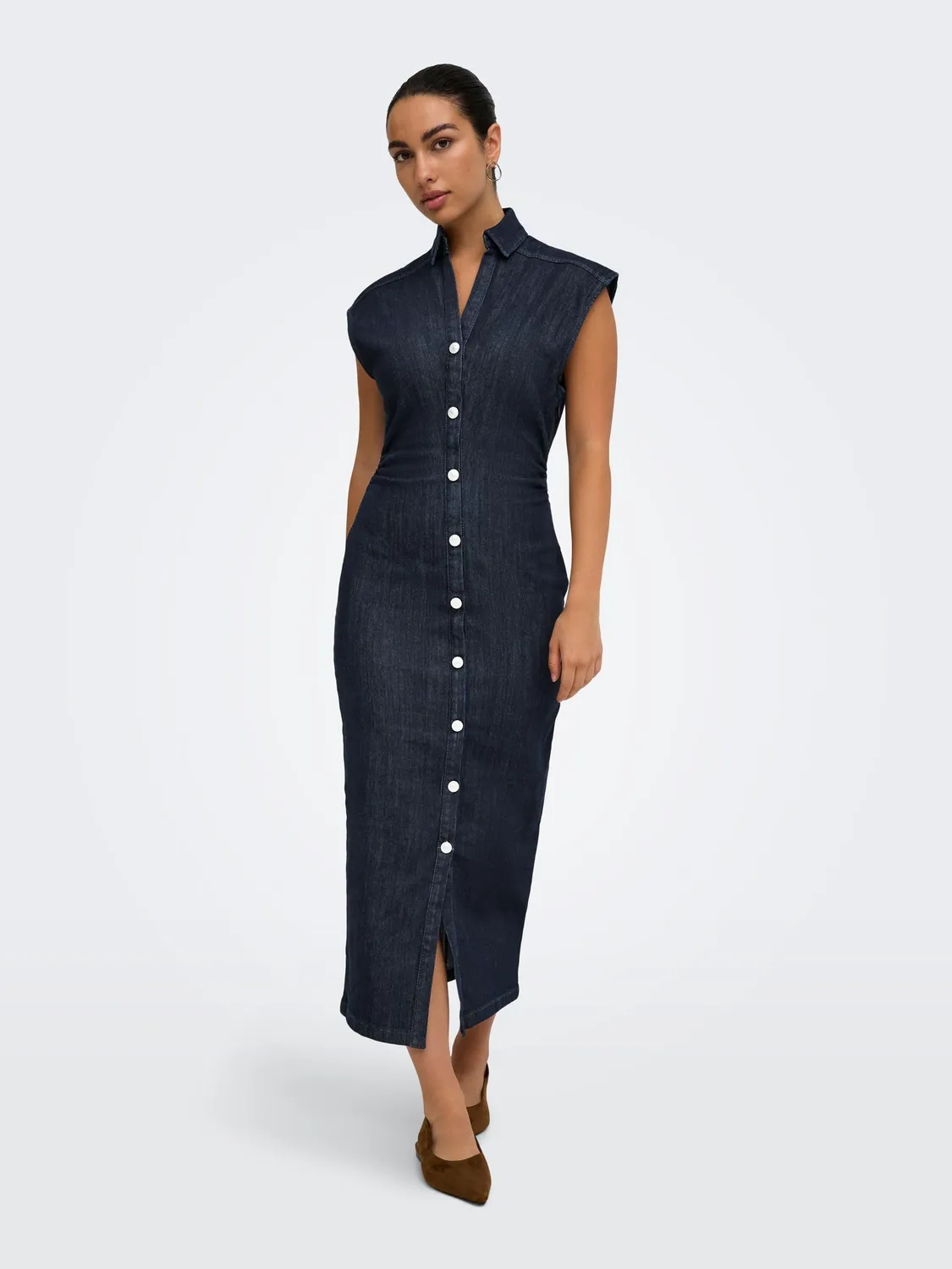 ONLY Onlbabe Capsleeve Midi Dress DNM Rinse abito M