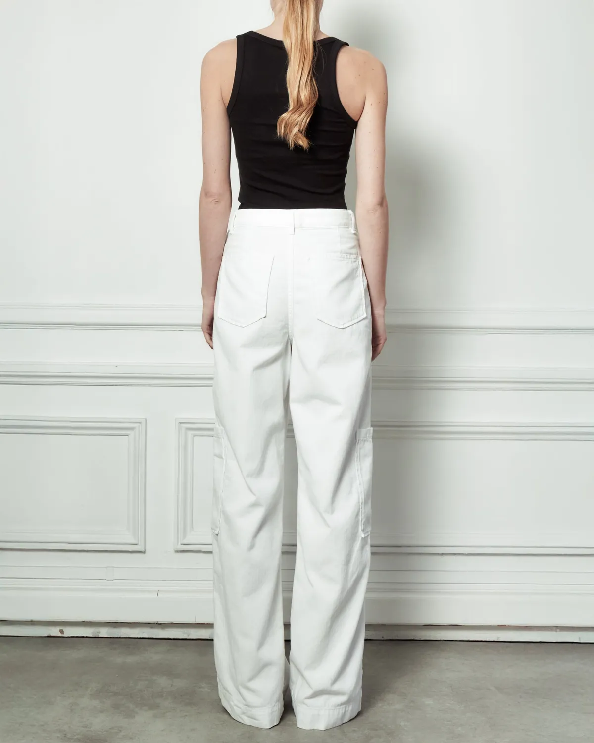 Acquaverde Sander Chevron Pantalone White