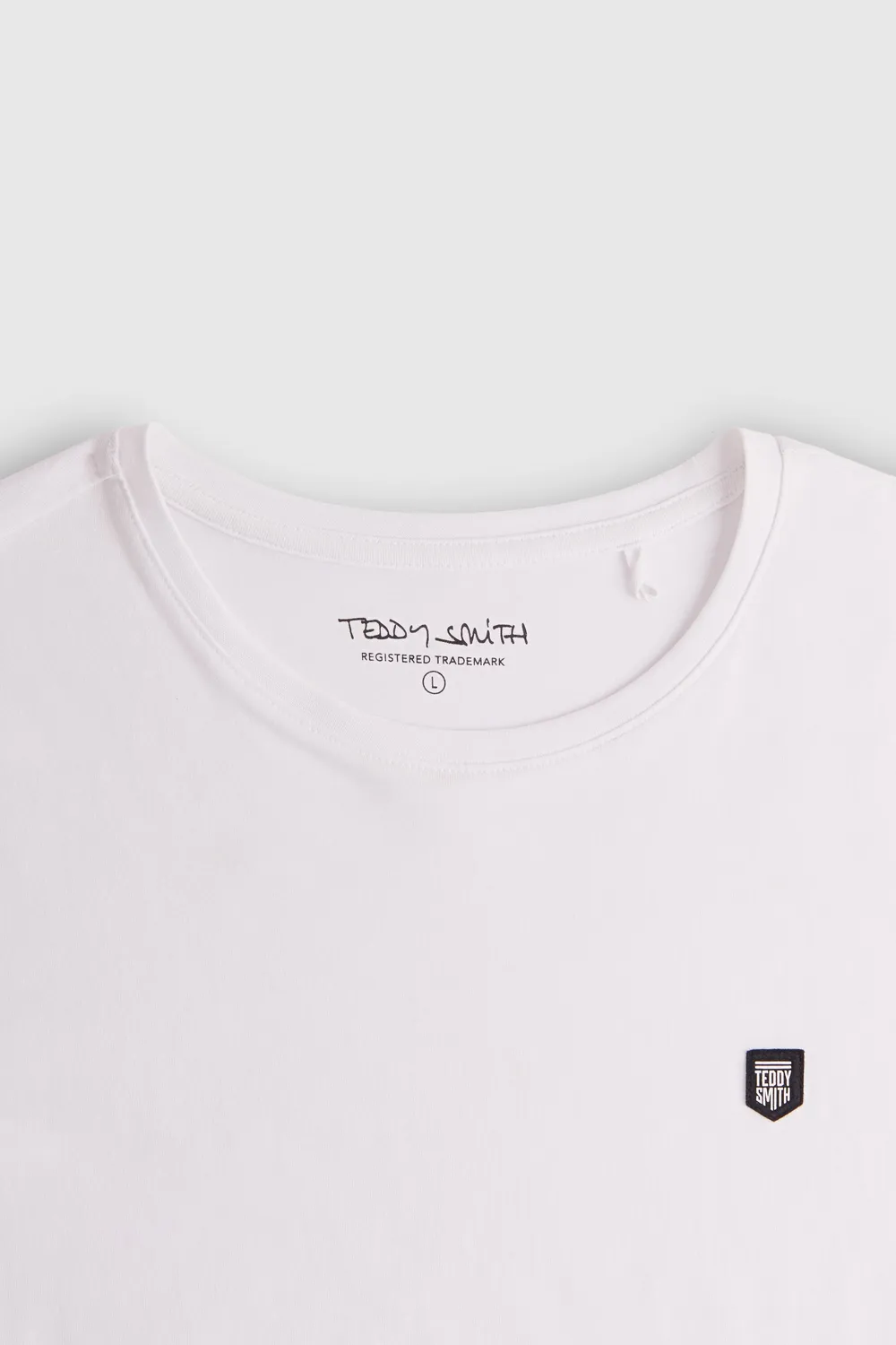 Teddy Smith T-Taho t-shirt uomo bianca classica badge