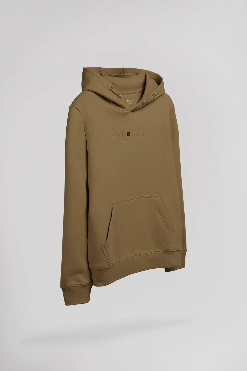 Teddy Smith S-Jim Hoody Jr felpa ragazzo noisette cappuccio