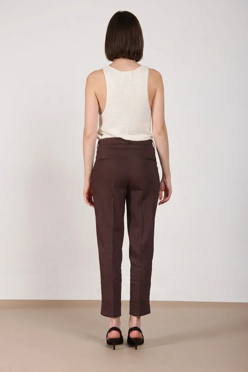 Mason's New York Carrot chino donna marrone in lino