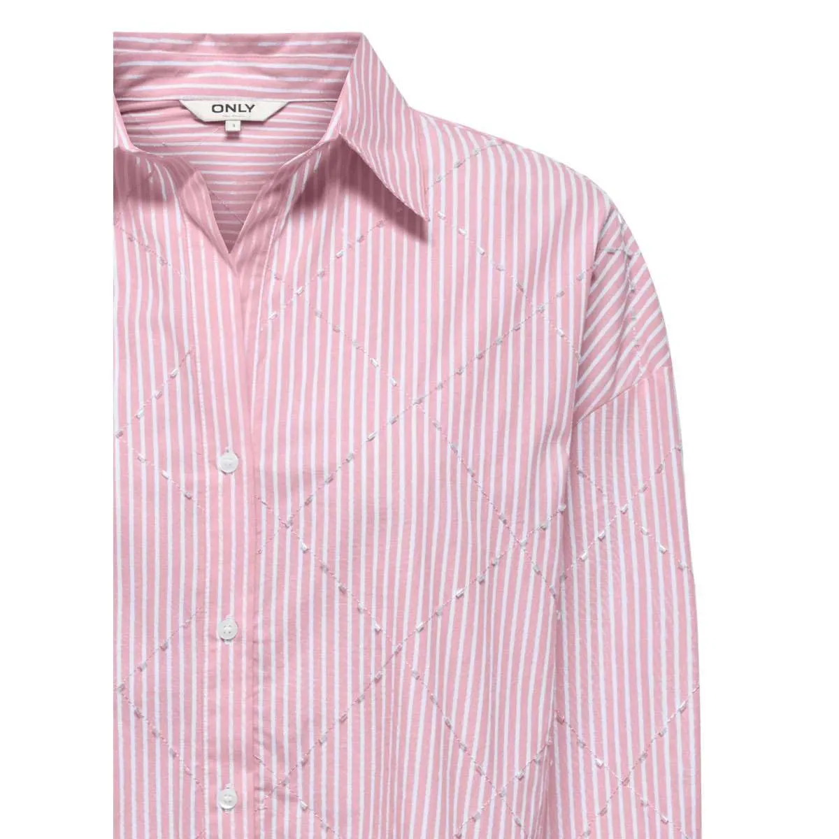 ONLY Onlzelena LS Reg Pearl camicia rosa XS manica lunga