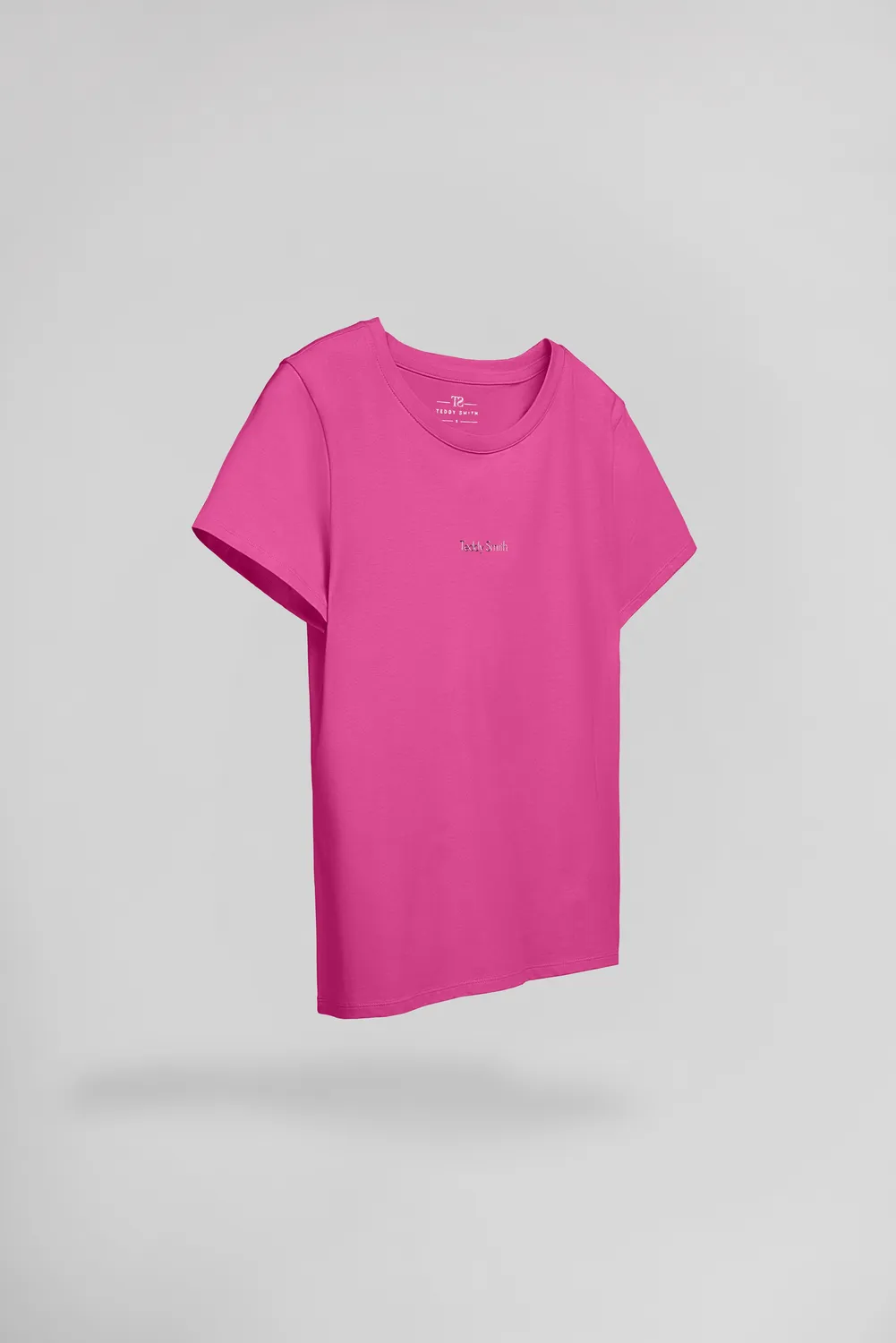 Teddy Smith T-Ribelle t-shirt fucsia cotone elasticizzato