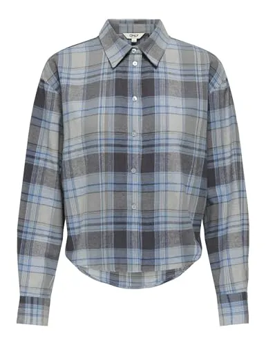 ONLY Onljilda LS Check Shirt Wvn camicia donna