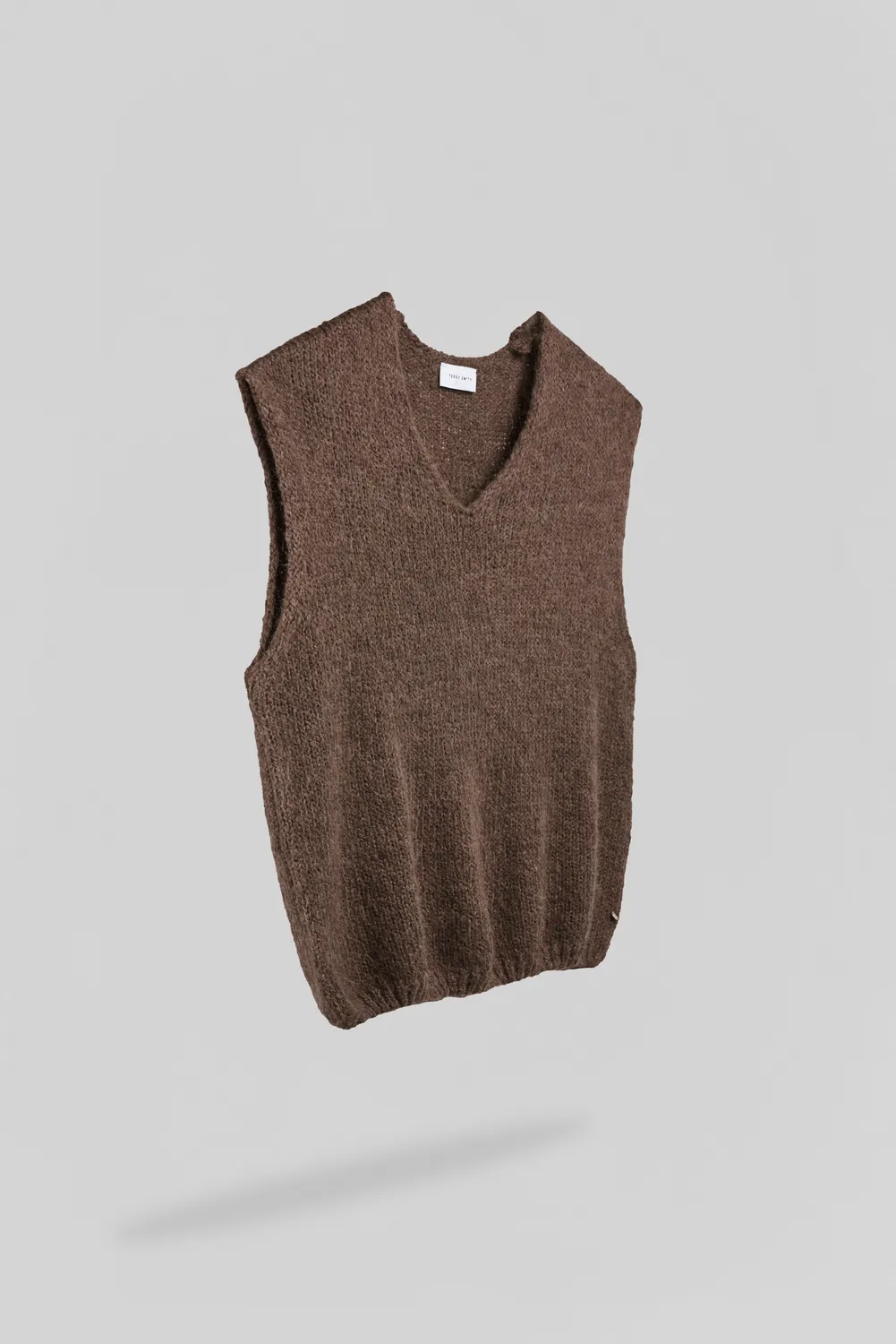 Teddy Smith P-Molia maglia smanicata cioccolato scollo V donna
