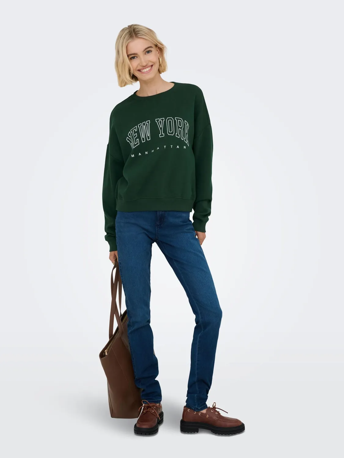 ONLY ONPLOUNGE Felpa Donna Girocollo Morbida