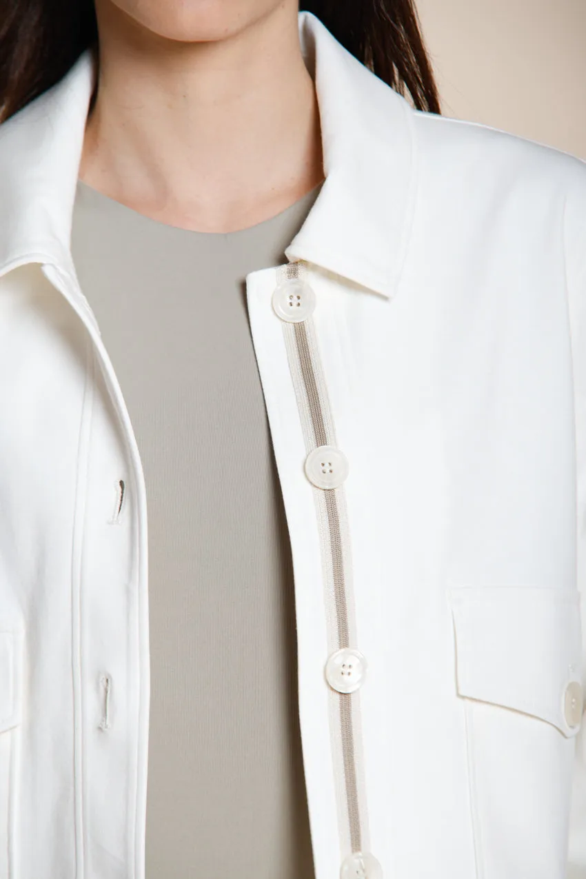 Mason's Odette Giacca Donna Bianco Jersey Athleisure