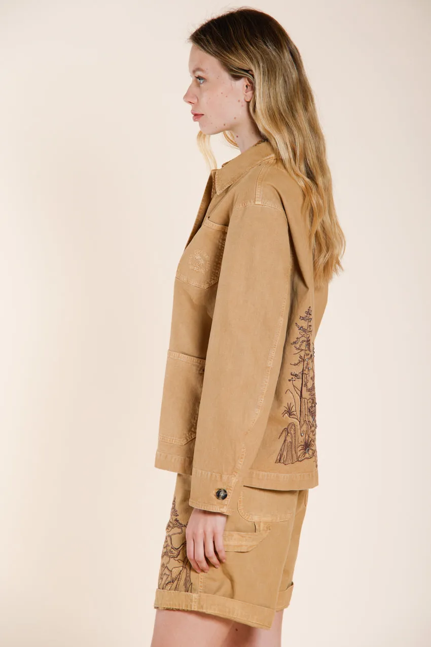 Mason’s Irma Pockets giacca donna beige scuro panama