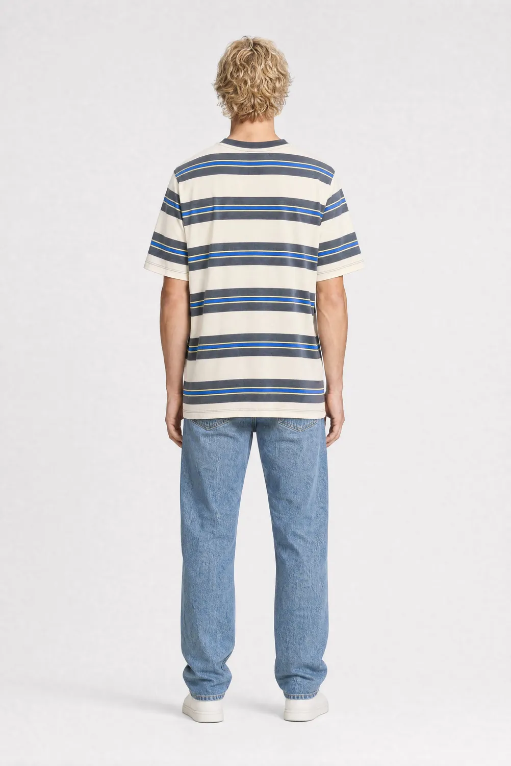 Teddy Smith T-Artuso MC t-shirt grigia righe regular