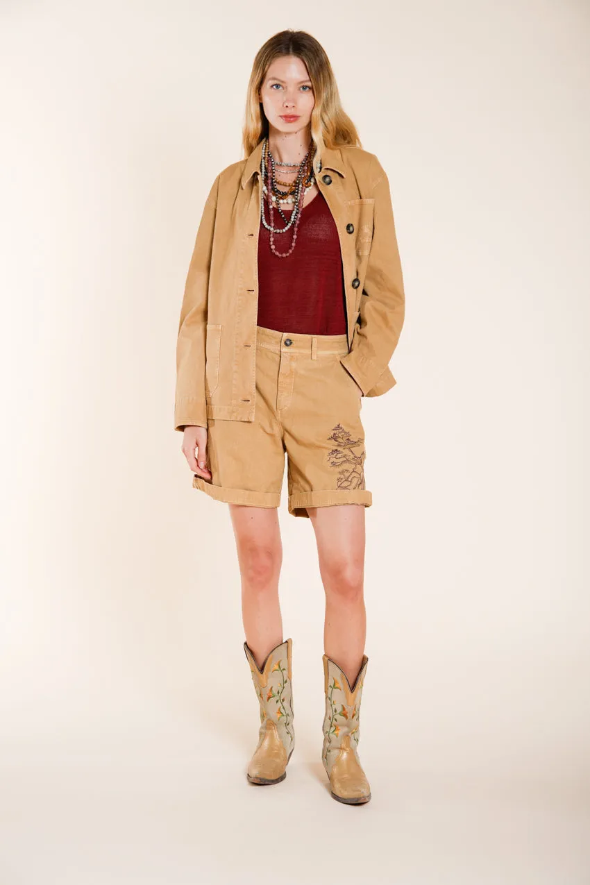 Mason’s Irma Pockets giacca donna beige scuro panama