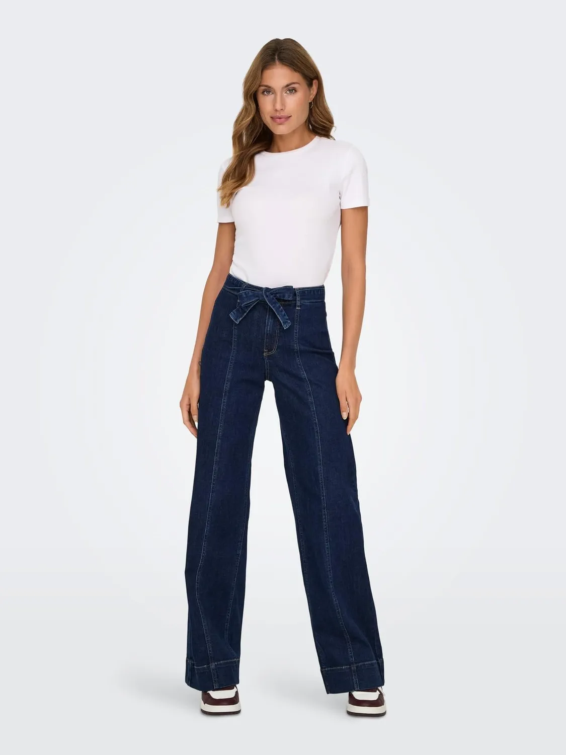 Only Onlmadison Jeans Donna Wide Leg S Vita Alta