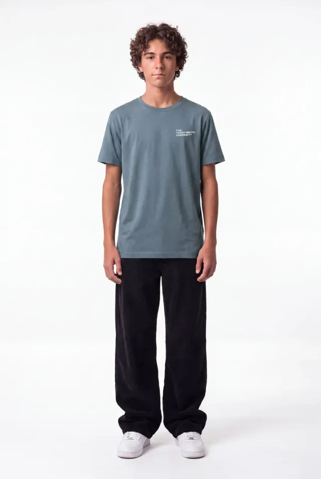 Teddy Smith T-Company MC T-Shirt Ragazzo Grigio Meteore Elasticizzato
