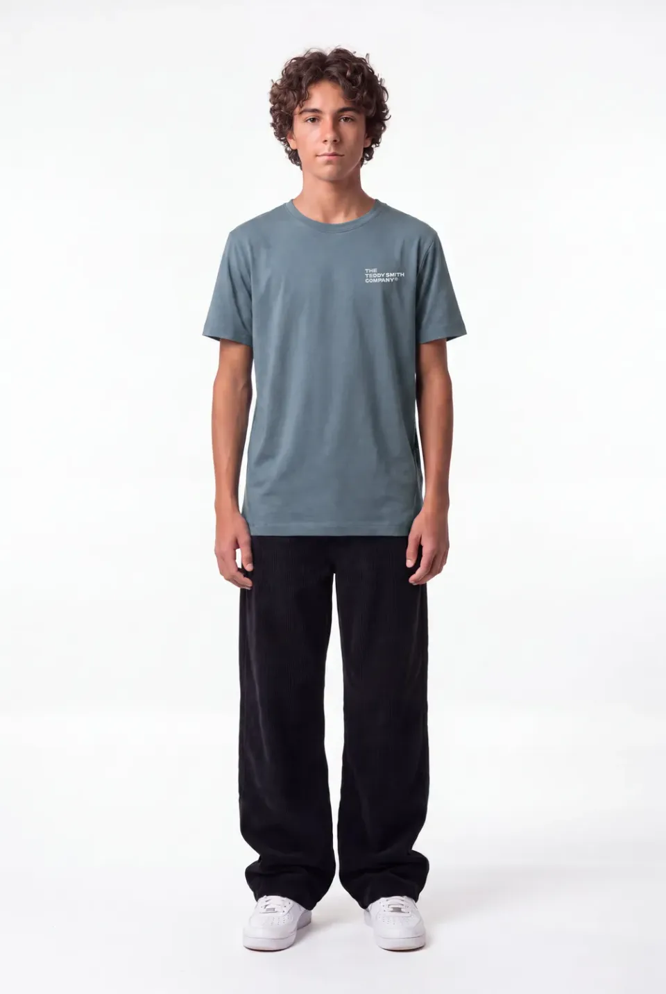 Teddy Smith T-Company MC T-Shirt Ragazzo Grigio Meteore Elasticizzato