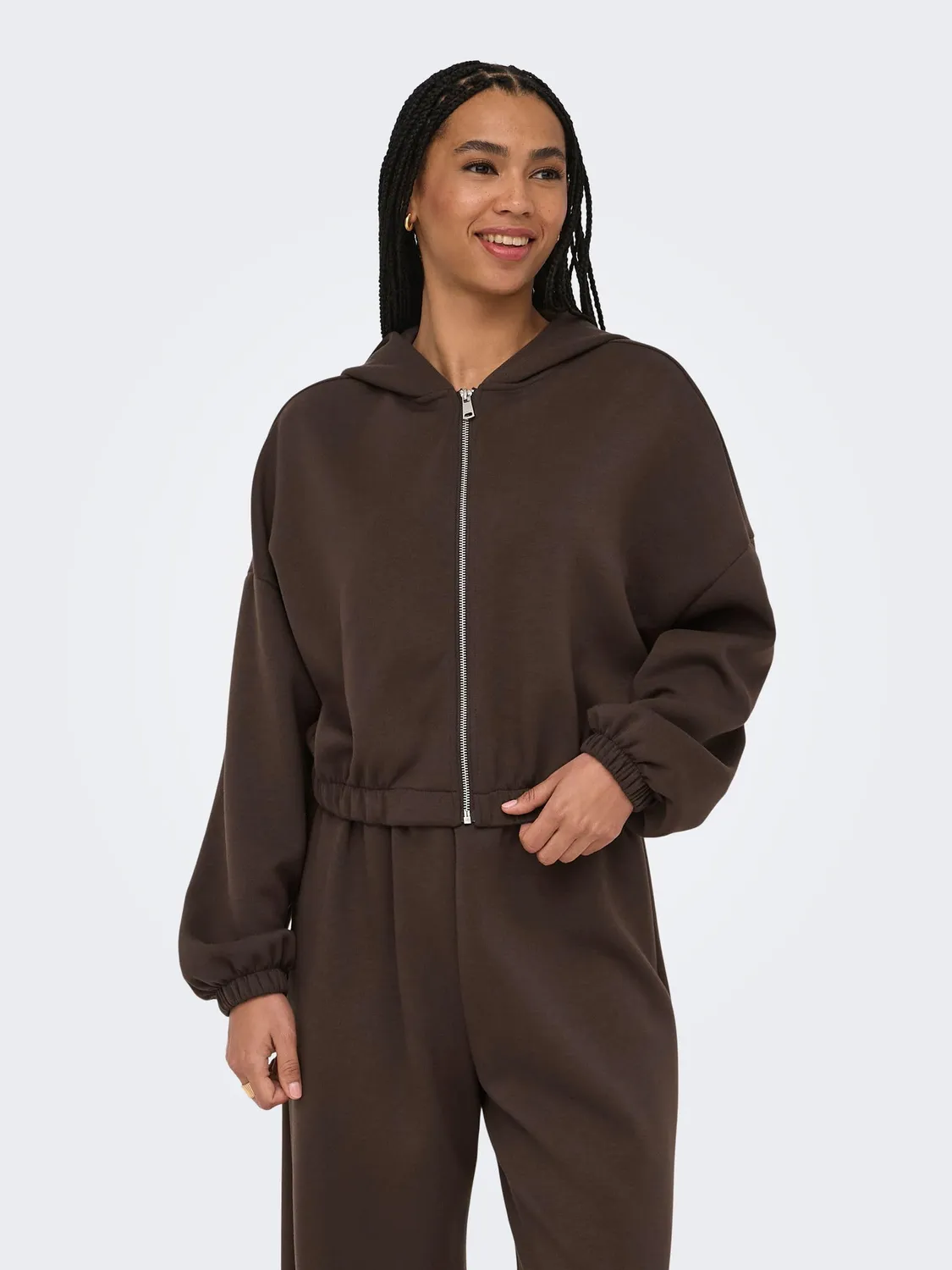 ONLY Onlscarlett felpa zip cappuccio S