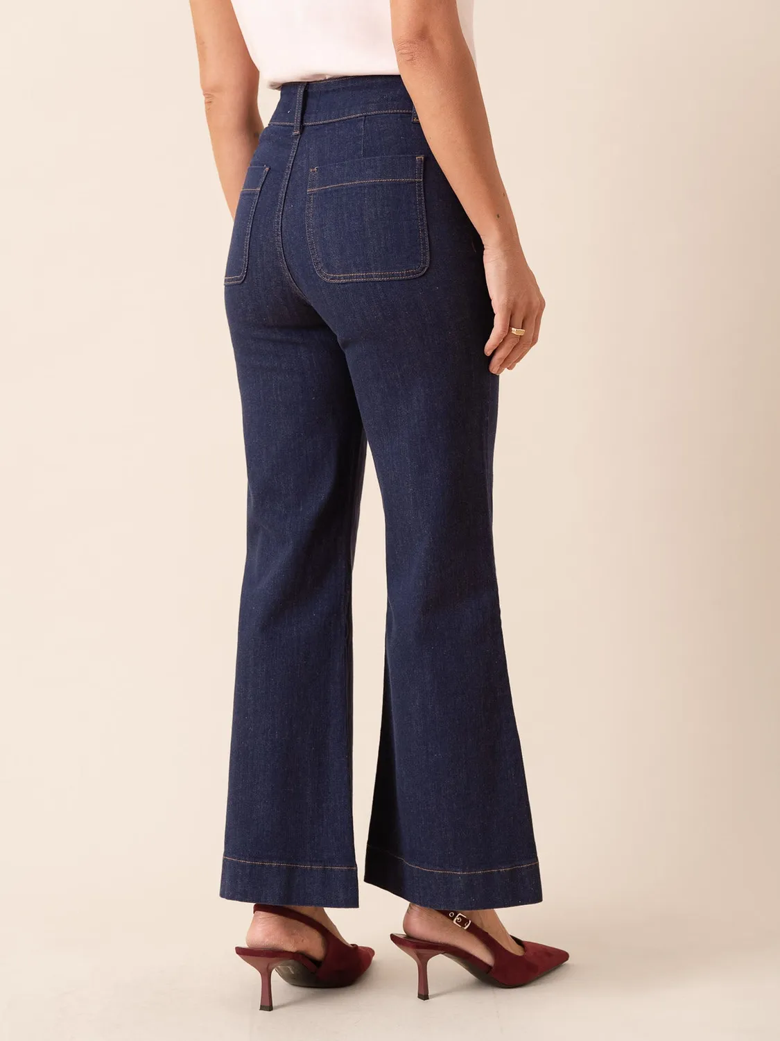 Oraije Elenette jeans flare grezzo