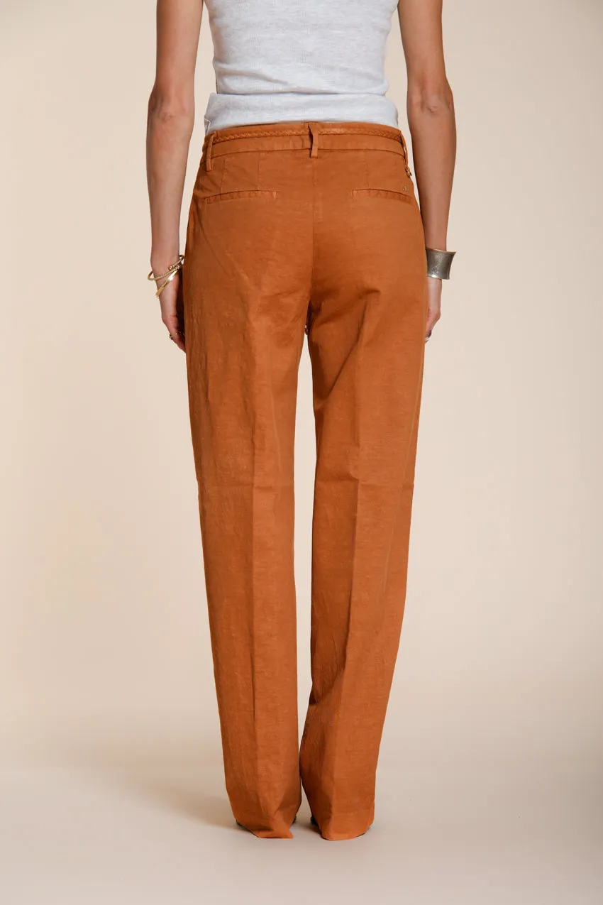 Mason's New York Straight chino donna mattone lino
