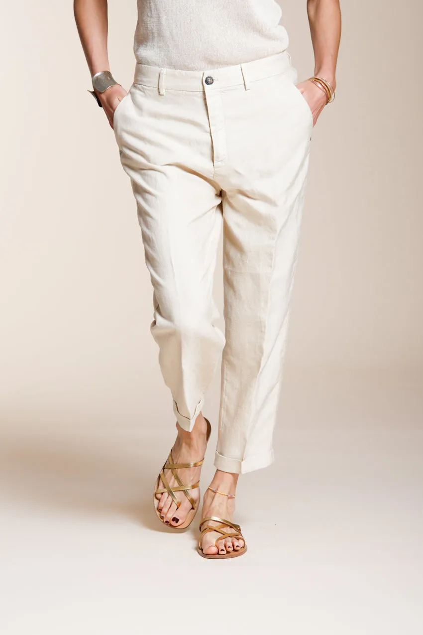 Mason's Linda Summer chino latte lino lyocell
