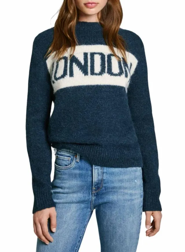 Pepe Jeans Hilda Maglia Donna Collo Perkins Taglia M