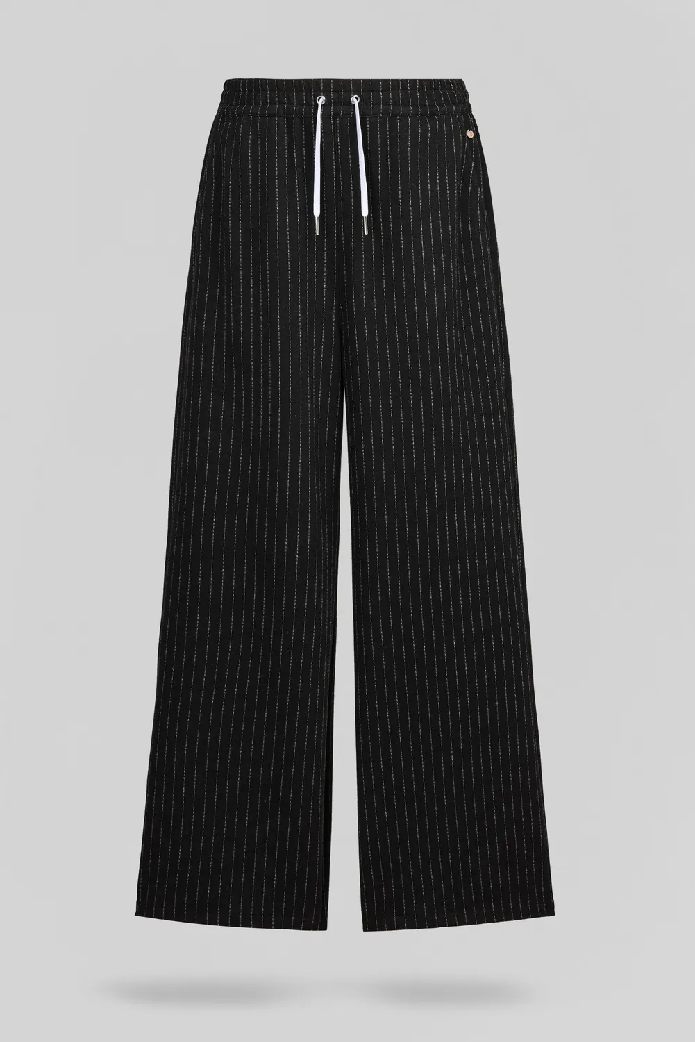 Teddy Smith P-Betty JR pantaloni bambina Melange Black gamba larga