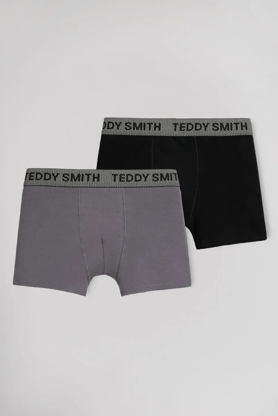 Teddy Smith boxer pack 2 pezzi nero antracite cotone