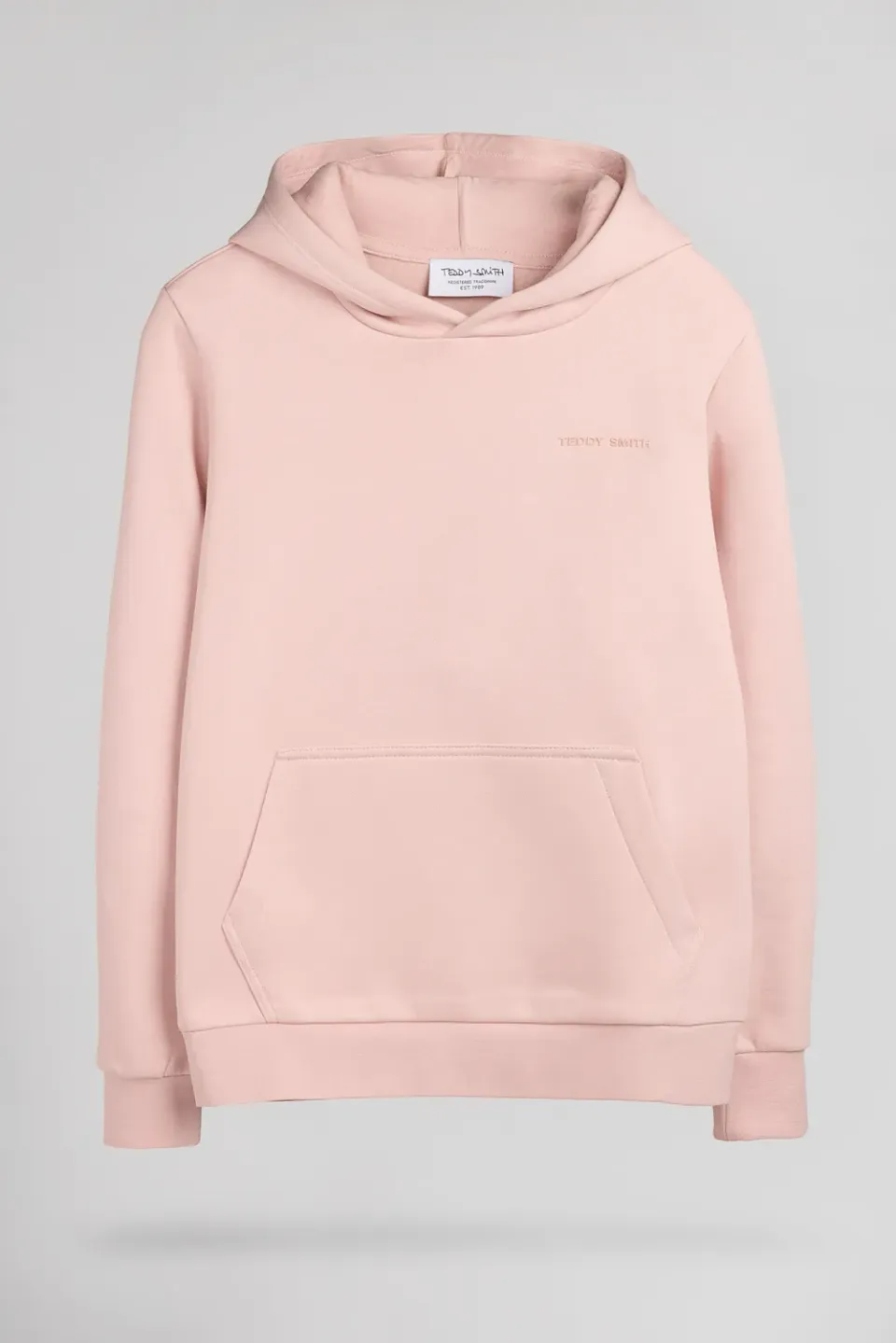 Teddy Smith S-NARK HOODY JR felpa cappuccio rosa pastello