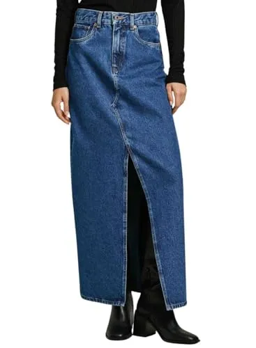 Pepe Jeans Maxi Skirt HW Gonna denim S blue stone wash