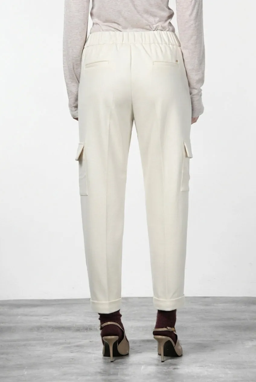 Mason's Chile Jogger cargo donna panna jersey relaxed