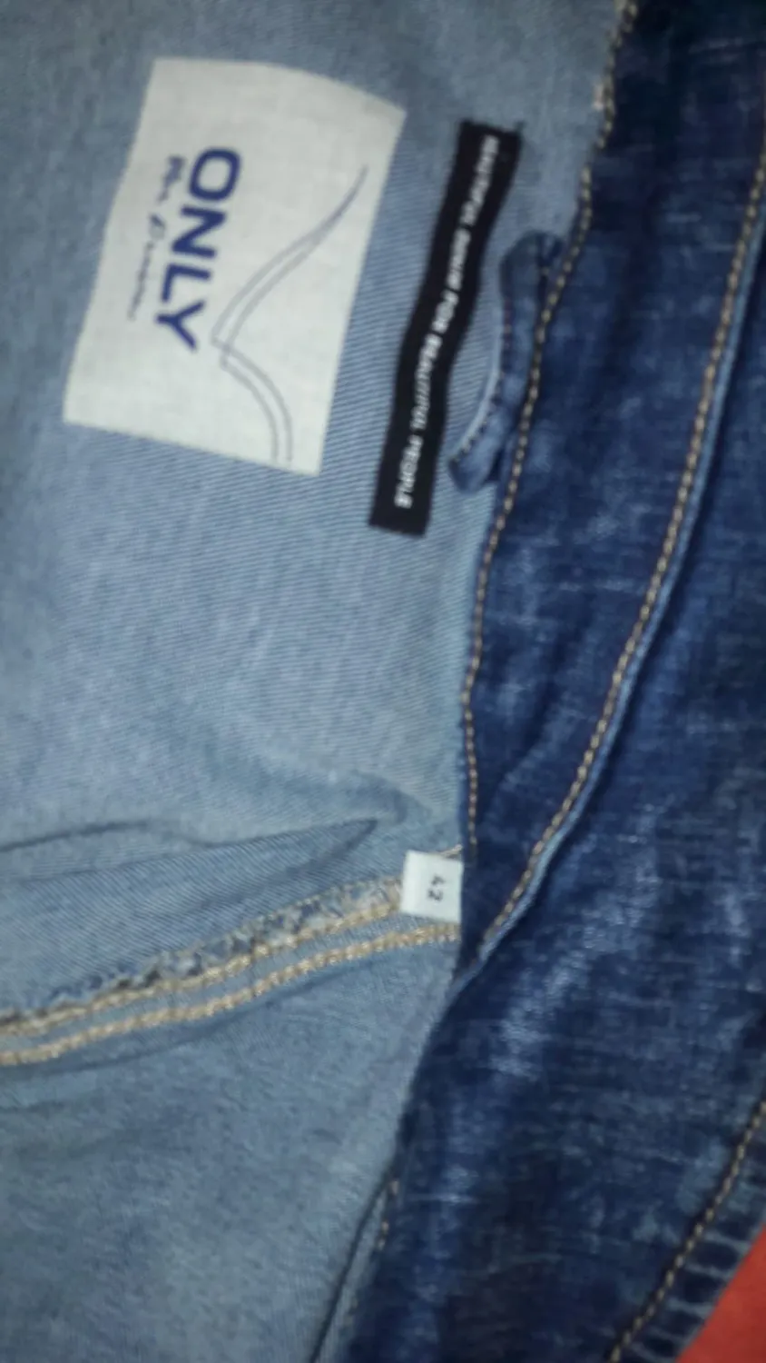 Only Tia giacca jeans donna blu cotone elasticizzato bottoni