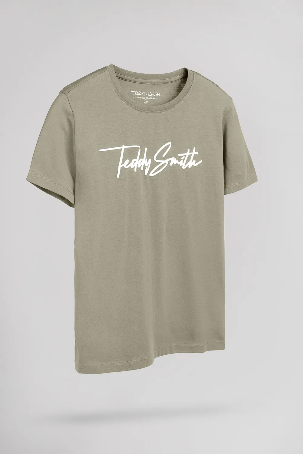 Teddy Smith T-Evan MC JR T-Shirt Ragazzo Kaki Cotone