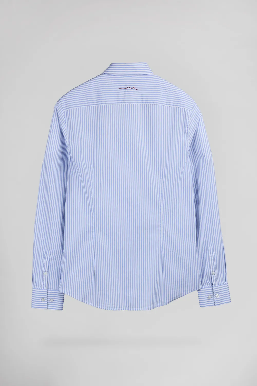 Teddy Smith Carton ML camicia slim righe bianco blu uomo