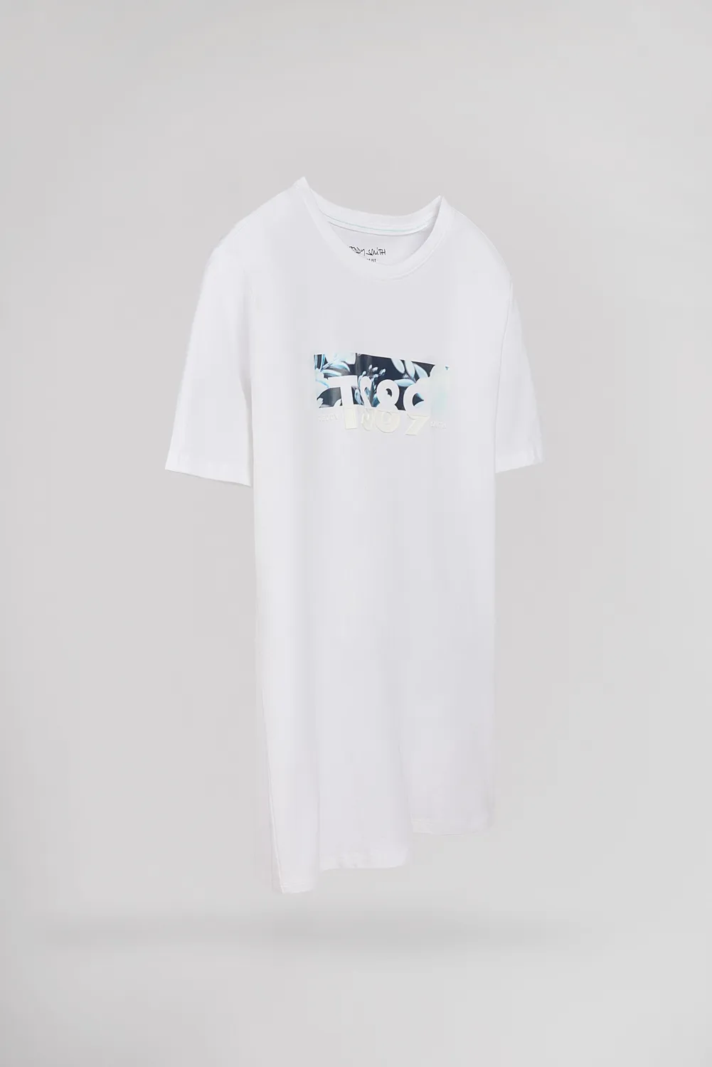 Teddy Smith T-Ezio 2 T-Shirt Uomo Bianco Floreale