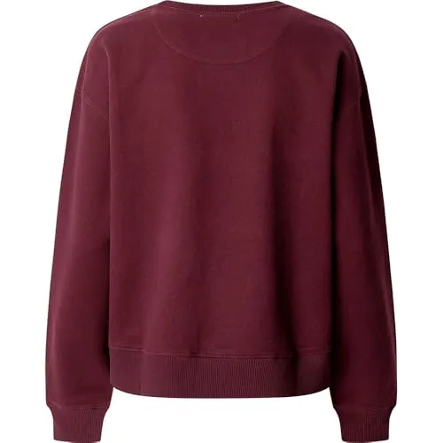 Pepe Jeans Reagan Felpa Donna Rosso Bordeaux girocollo