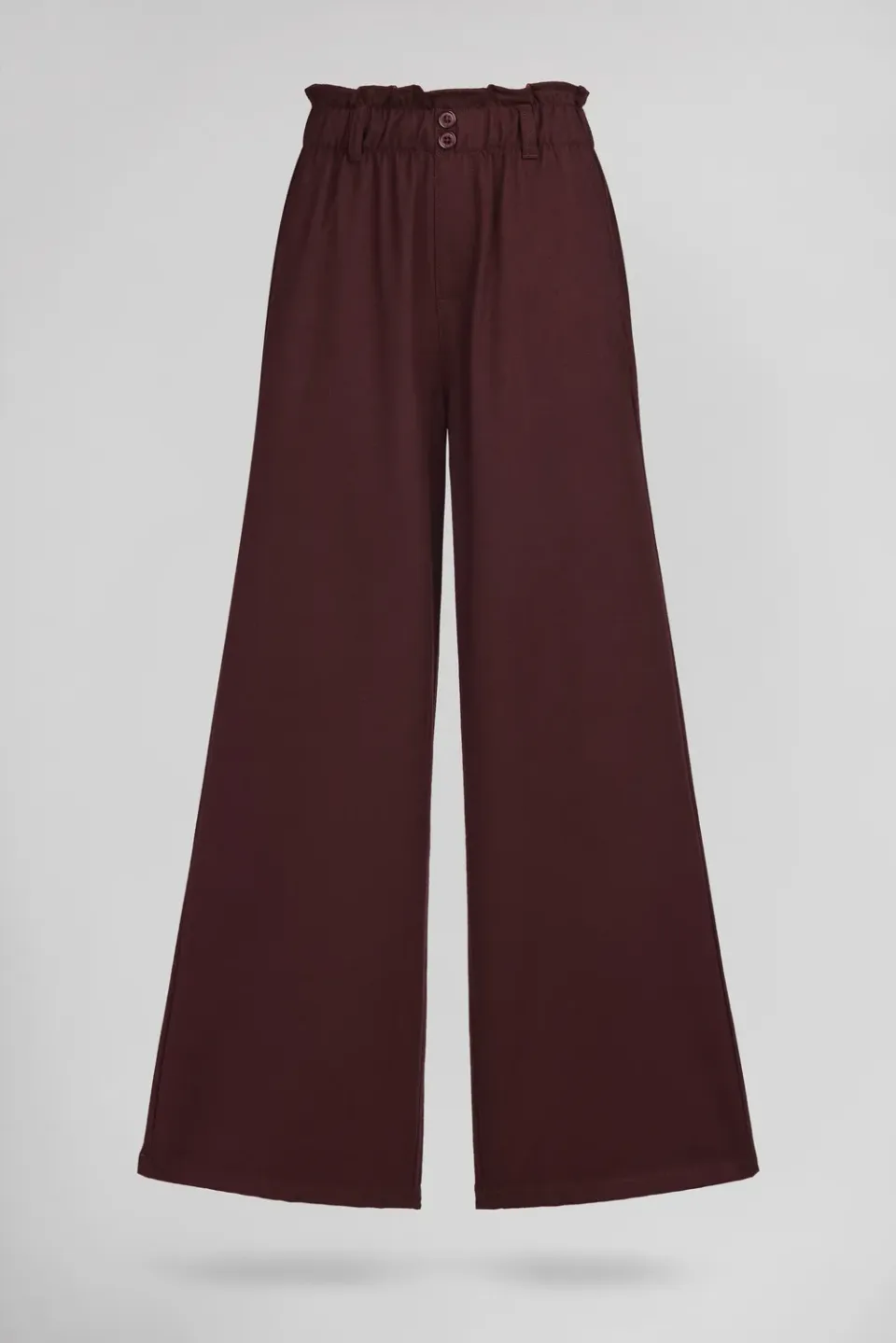 Teddy Smith P-TYLIA pantaloni larghi bordeaux scuro