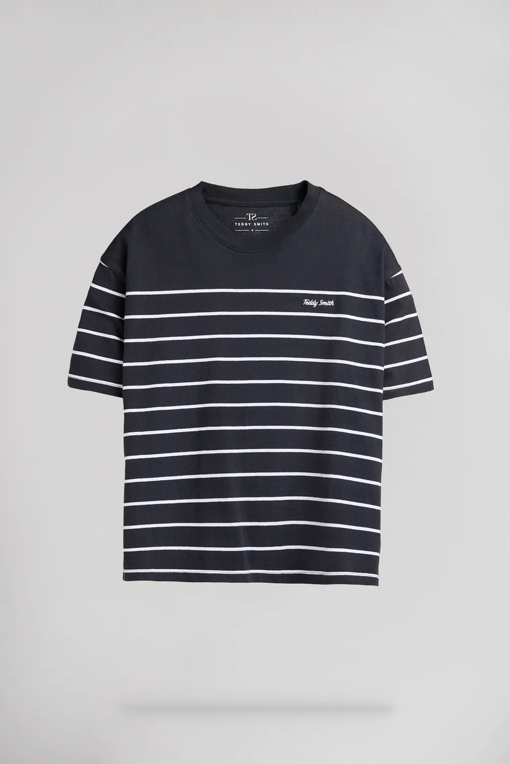 Teddy Smith Carla Stripes t-shirt righe blu navy ampia