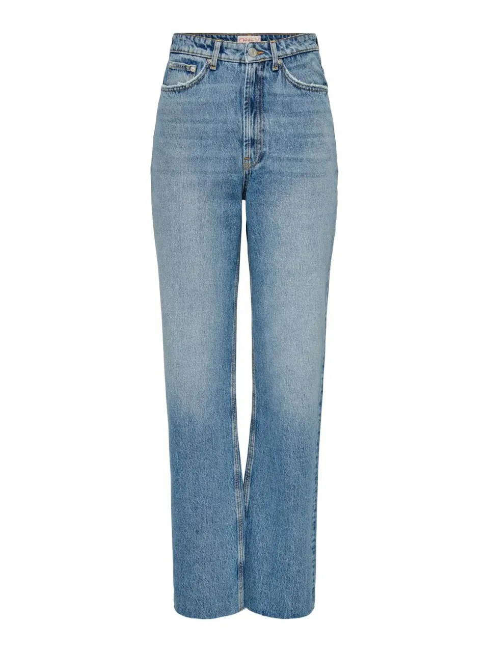 Only Onlriley vita alta jeans dritti 26W/34L blu medio