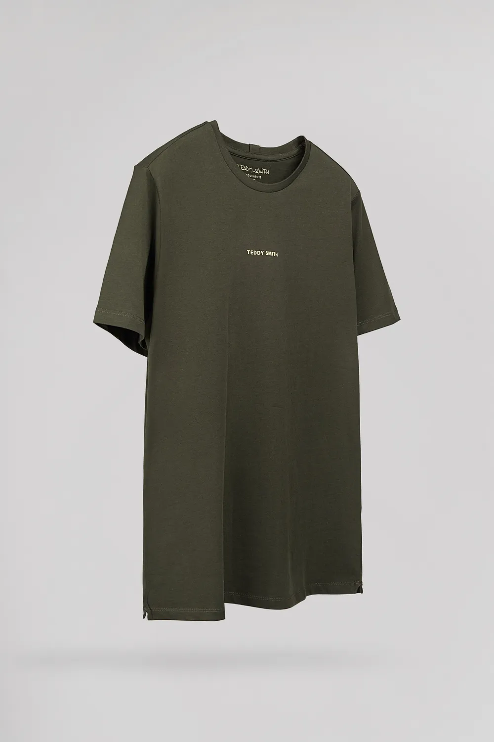 Teddy Smith T-Soy 2 MC T-shirt Uomo Kaki Cotone