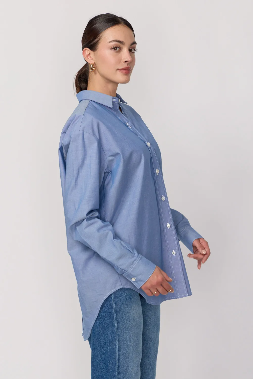 acquaverde White Shirt camicia Indigo oversize