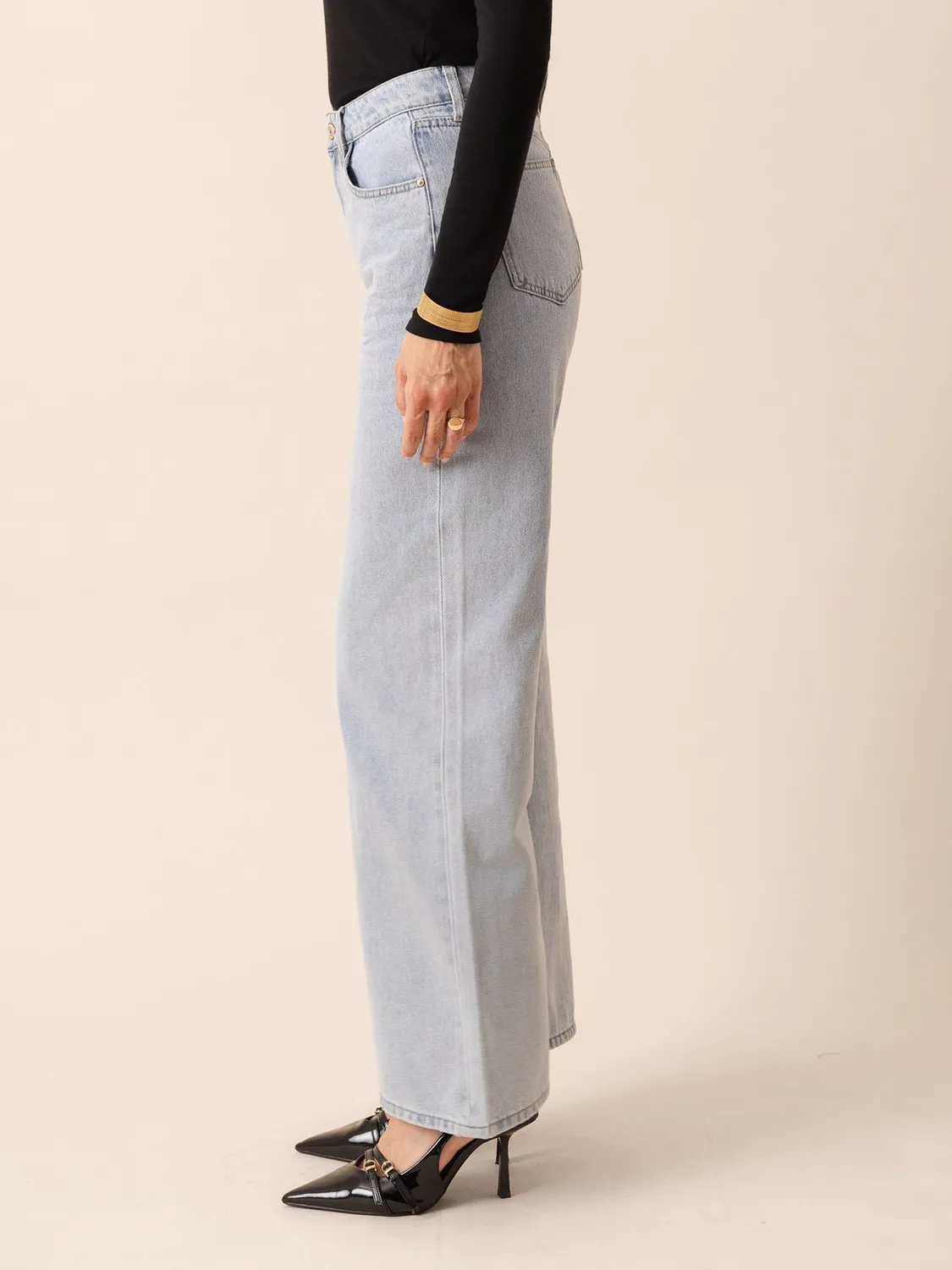 Oraije Celestin jeans wide blu chiaro premium