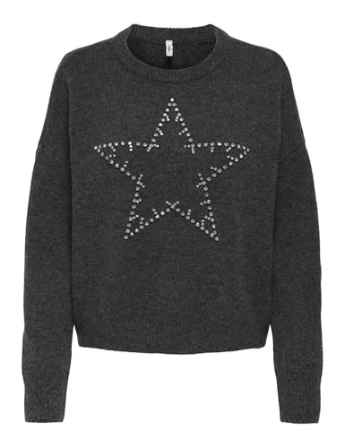 ONLY Onlrenata pullover maglione donna L grigio mélange