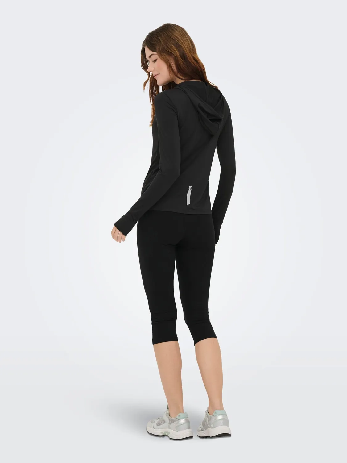 Only Play Onpmila top donna zip nero manica lunga