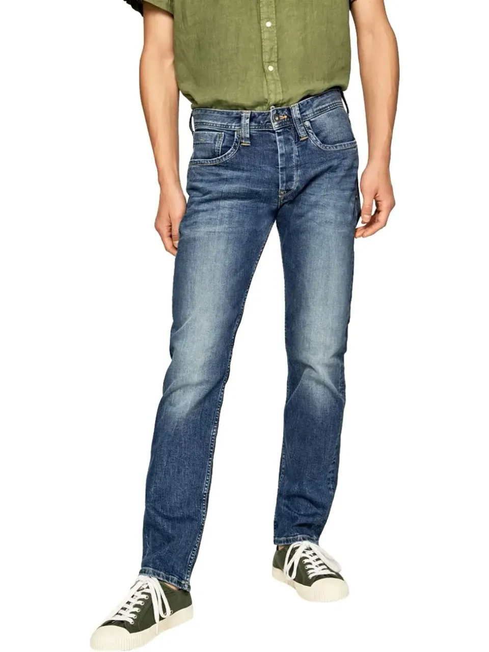 Pepe Jeans Stanley jeans uomo affusolati blu denim