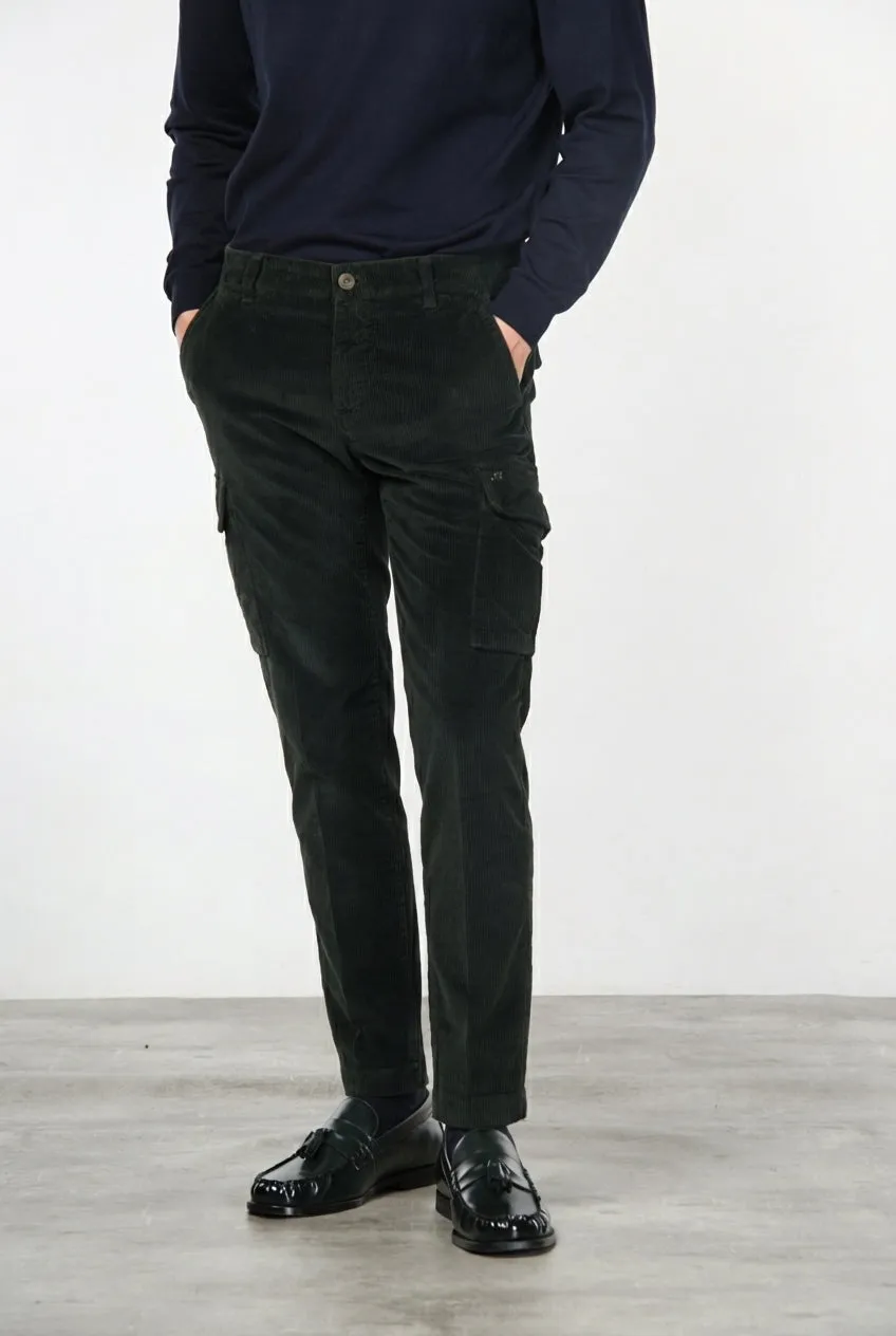 Mason's Chile Cargo Velluto Uomo Verde Scuro Extra Slim