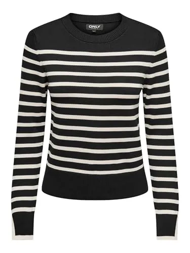 ONLY Onlkalana maglione a righe Whitecap Grigio XS