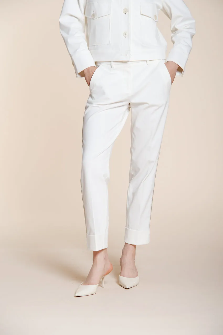 Mason's New York Carrot pantalone chino bianco jersey