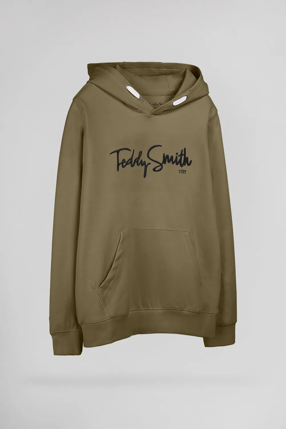 Teddy Smith S-Evry Hoody JR felpa cappuccio kaki bambino