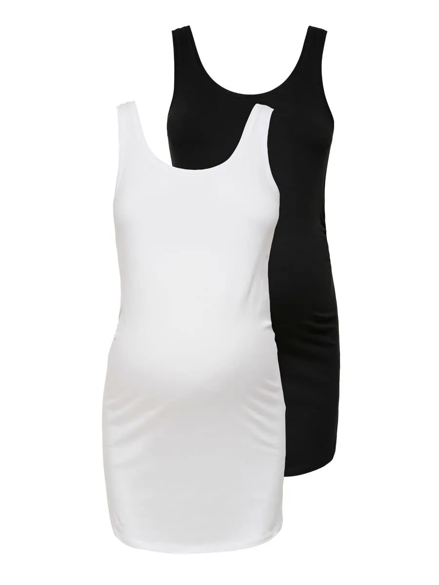 ONLY Maternity Olmlovely Top Premaman Confezione 2 Pezzi Elastico