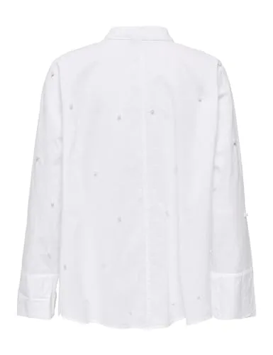 ONLY Onlnew Lina Grace LS Pearl Shirt camicia M perle