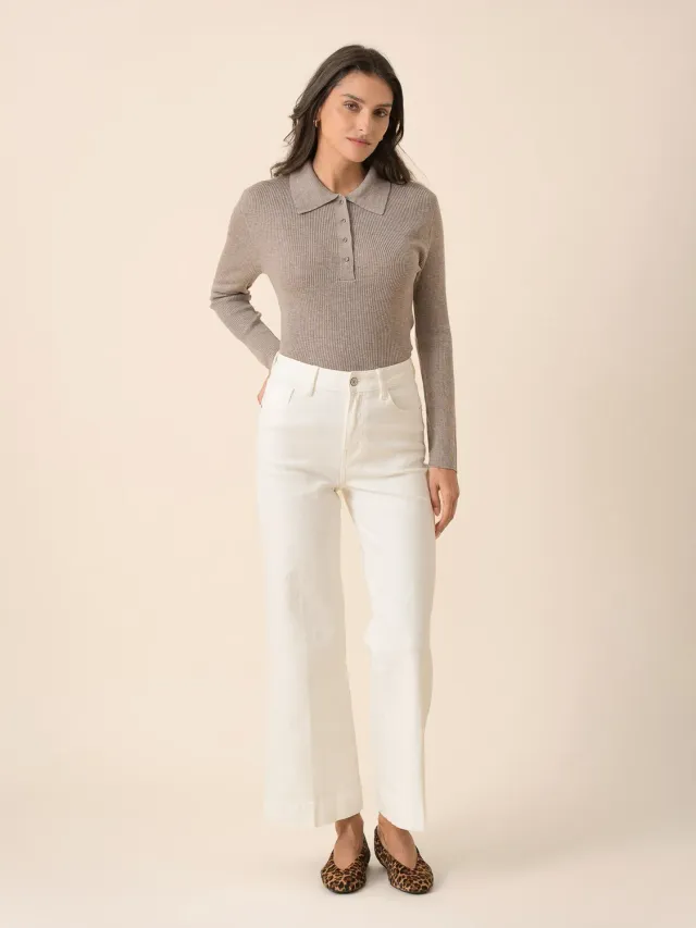 Oraije Vienna jeans wide bianco regular