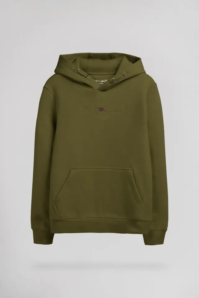 Teddy Smith S-Jim Hoody Jr felpa cappuccio oliva bambino
